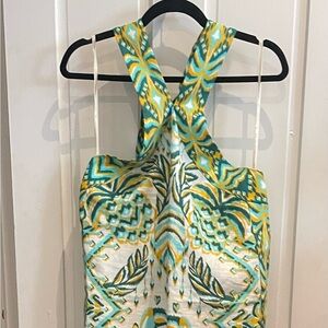 FARM Rio Tropical Green and Yellow Maxi Dress